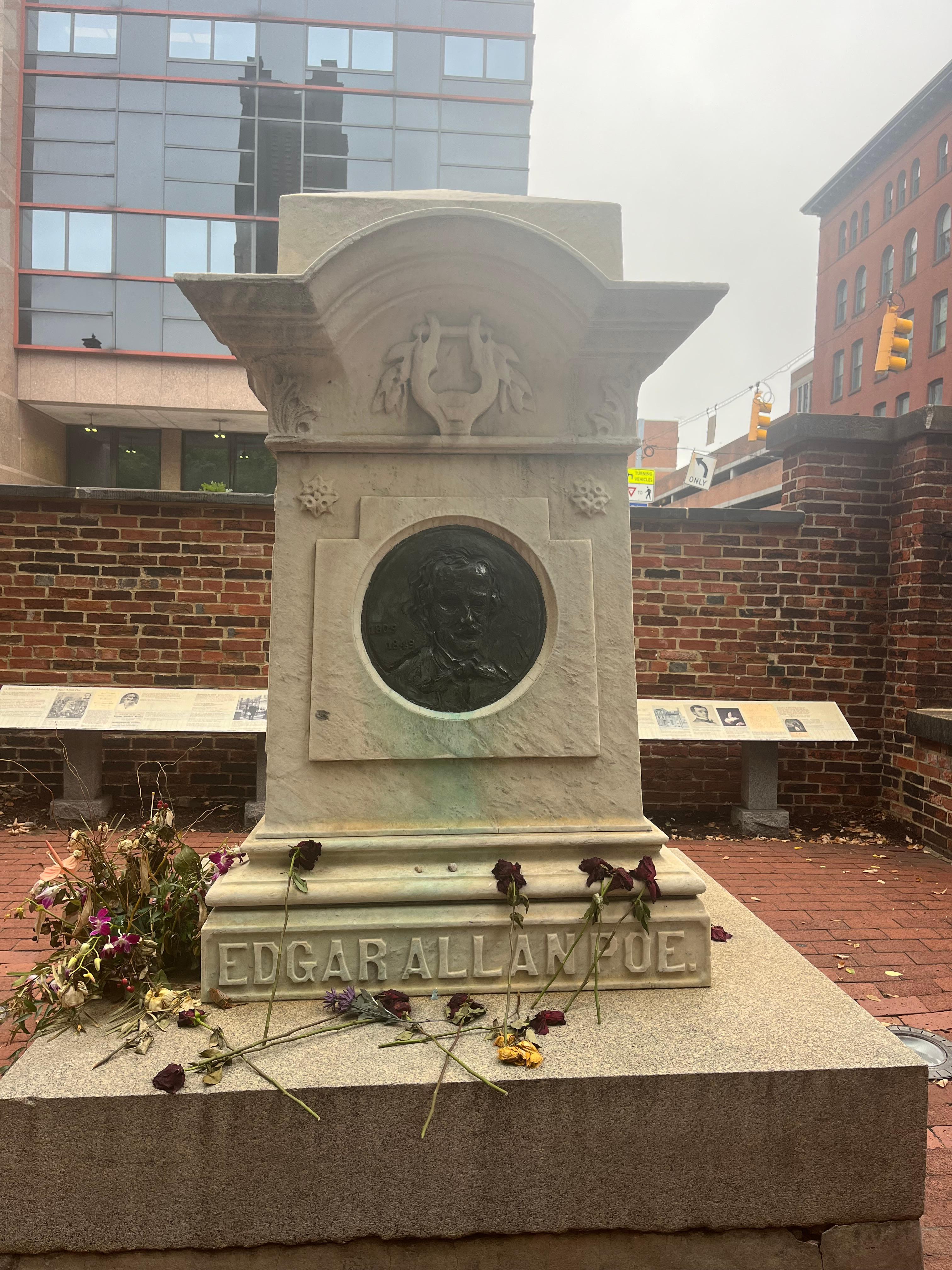 E.A. Poe’s gravesite around the corner 