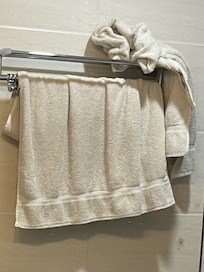 Pale bath towels
