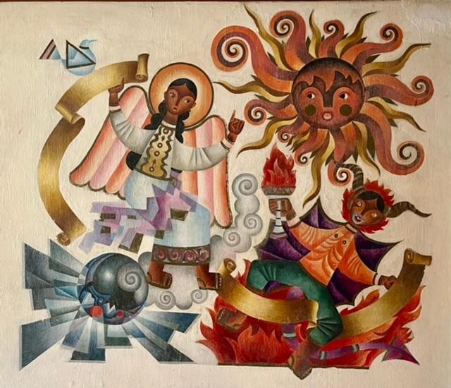 Mural at end of a hallway
