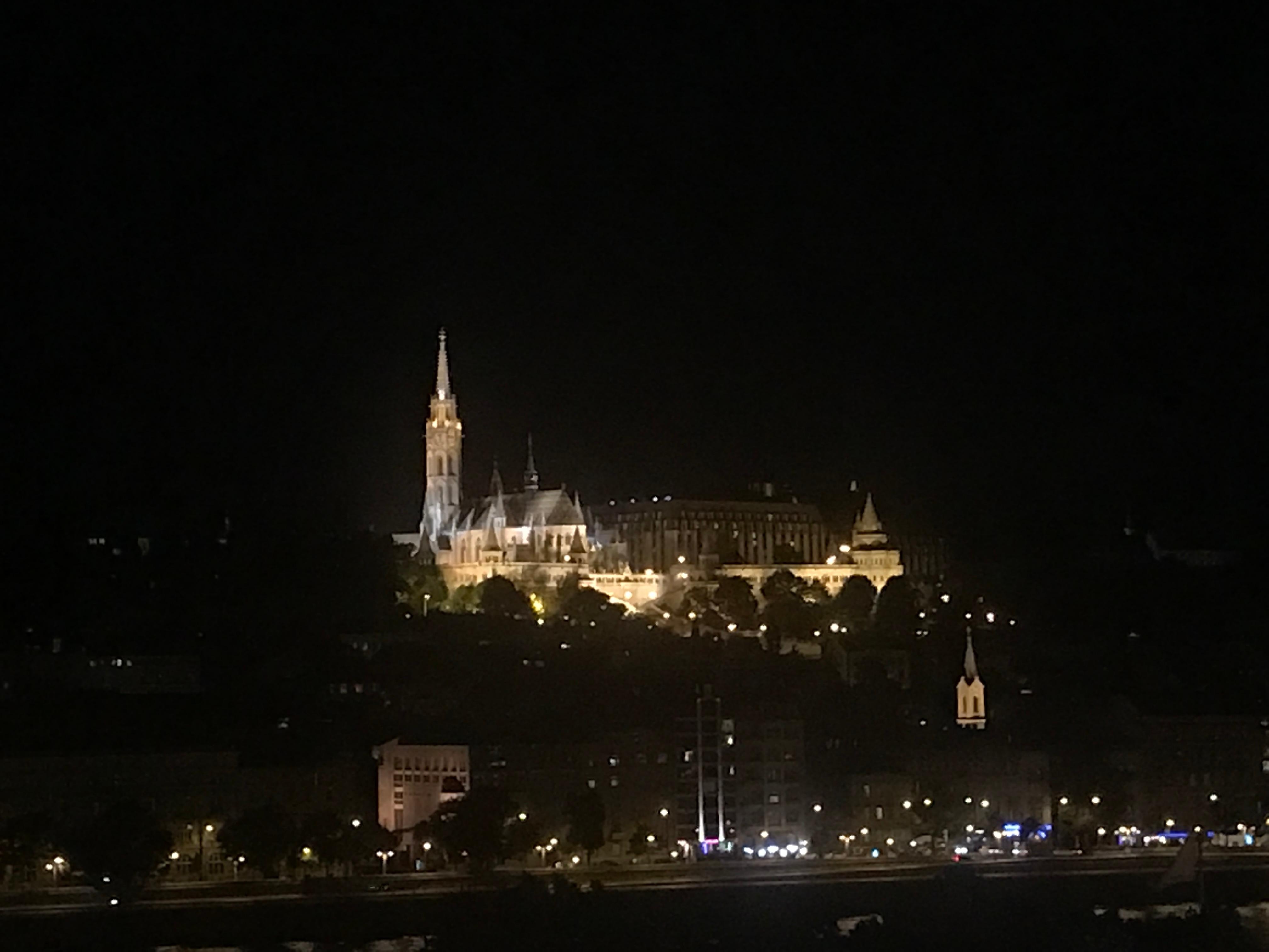 View from our room at night