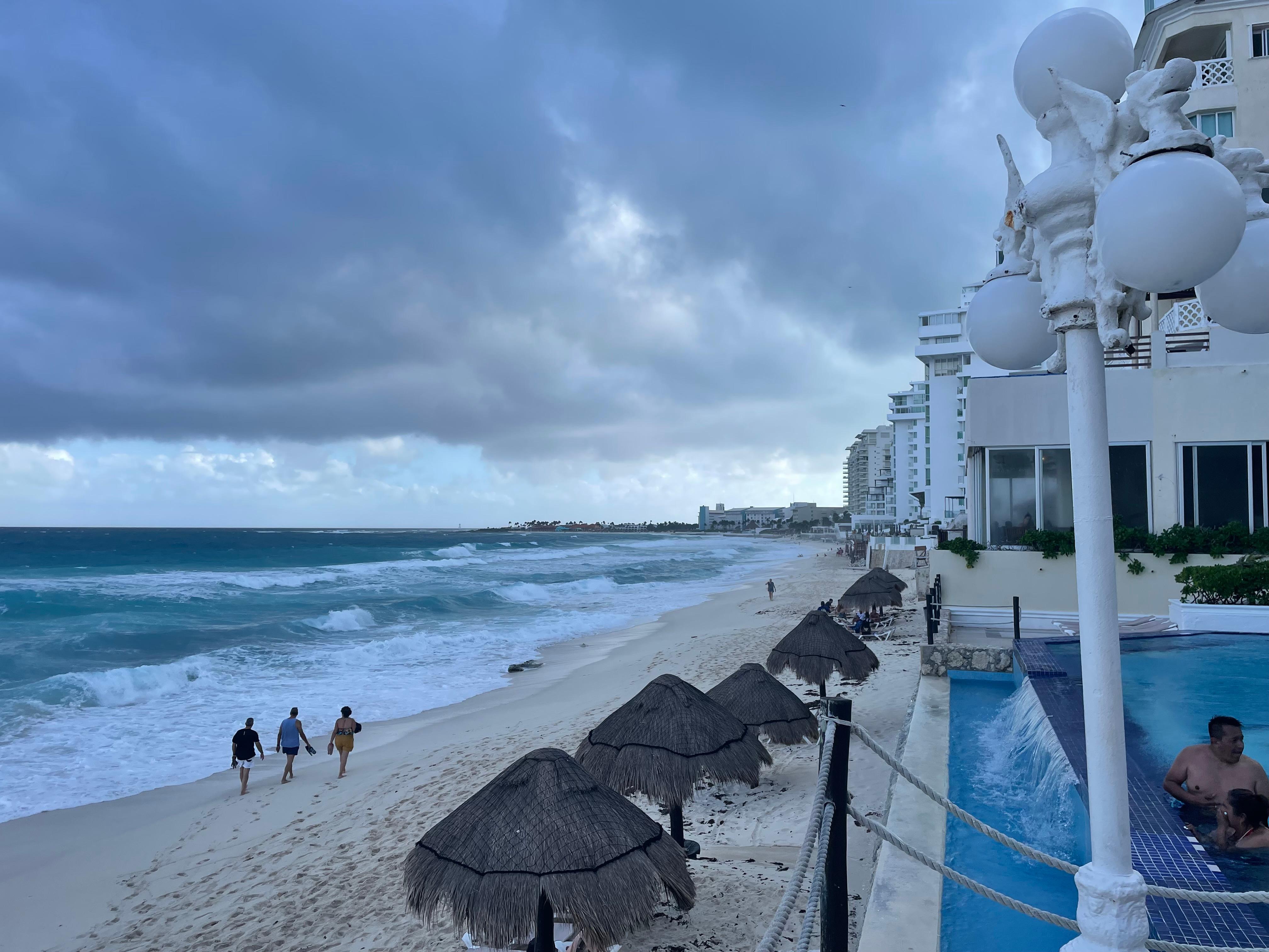 Beach right behind the pool