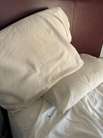 Stains on pillows and sheets