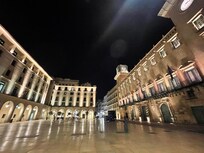 View of the square and hotel.