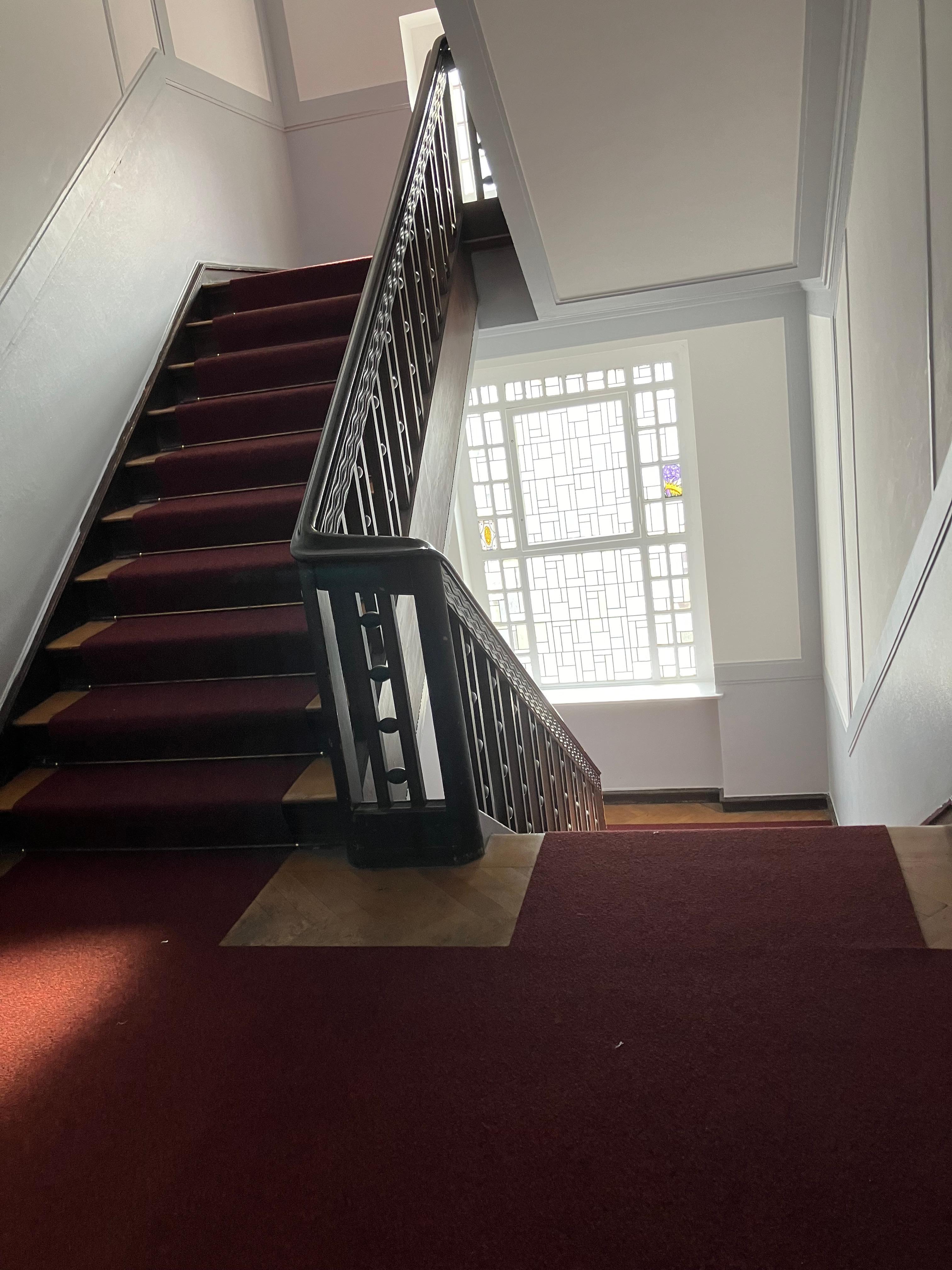 Hotel staircase.