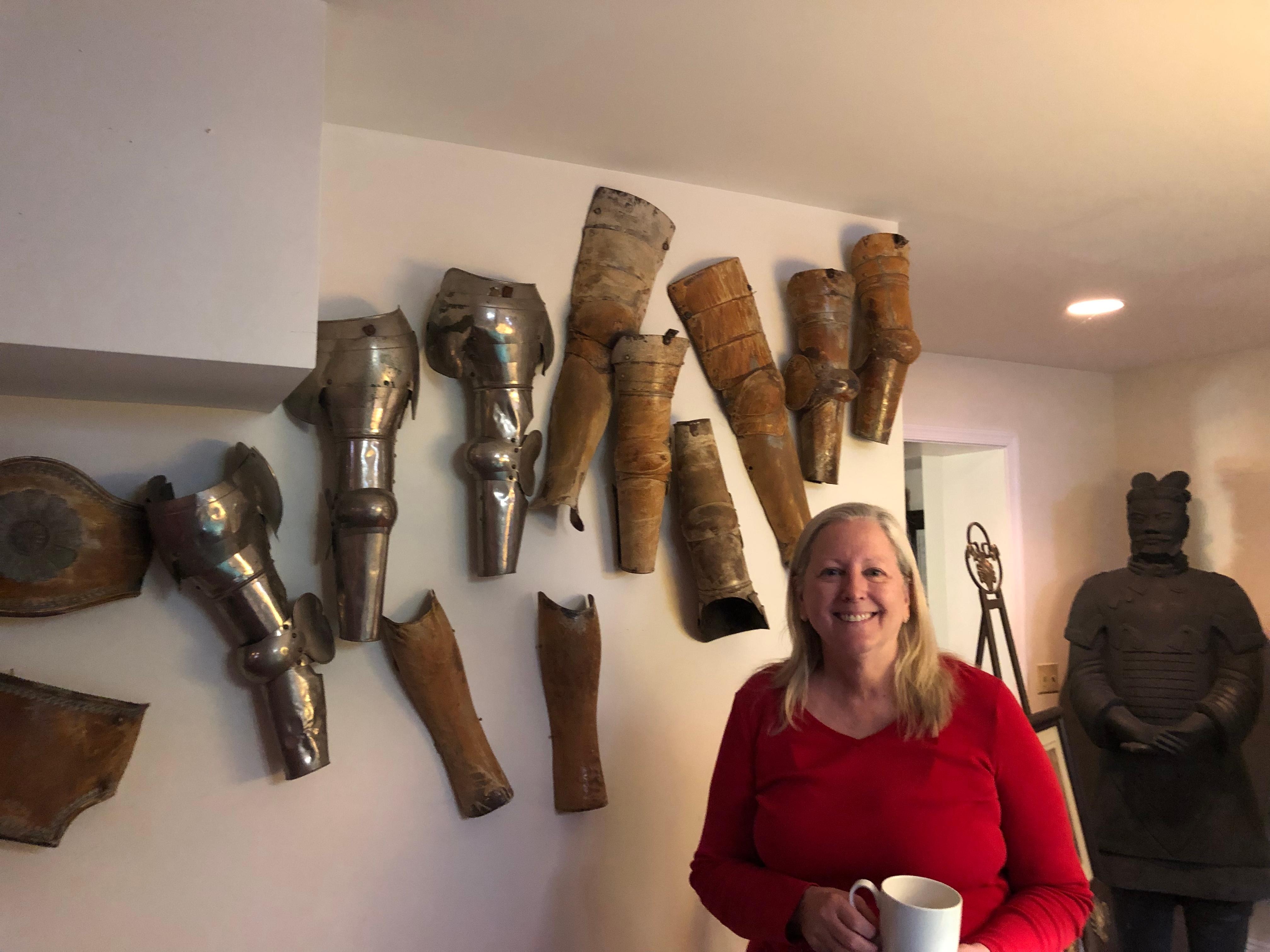 Collection of Middle Ages armor pieces