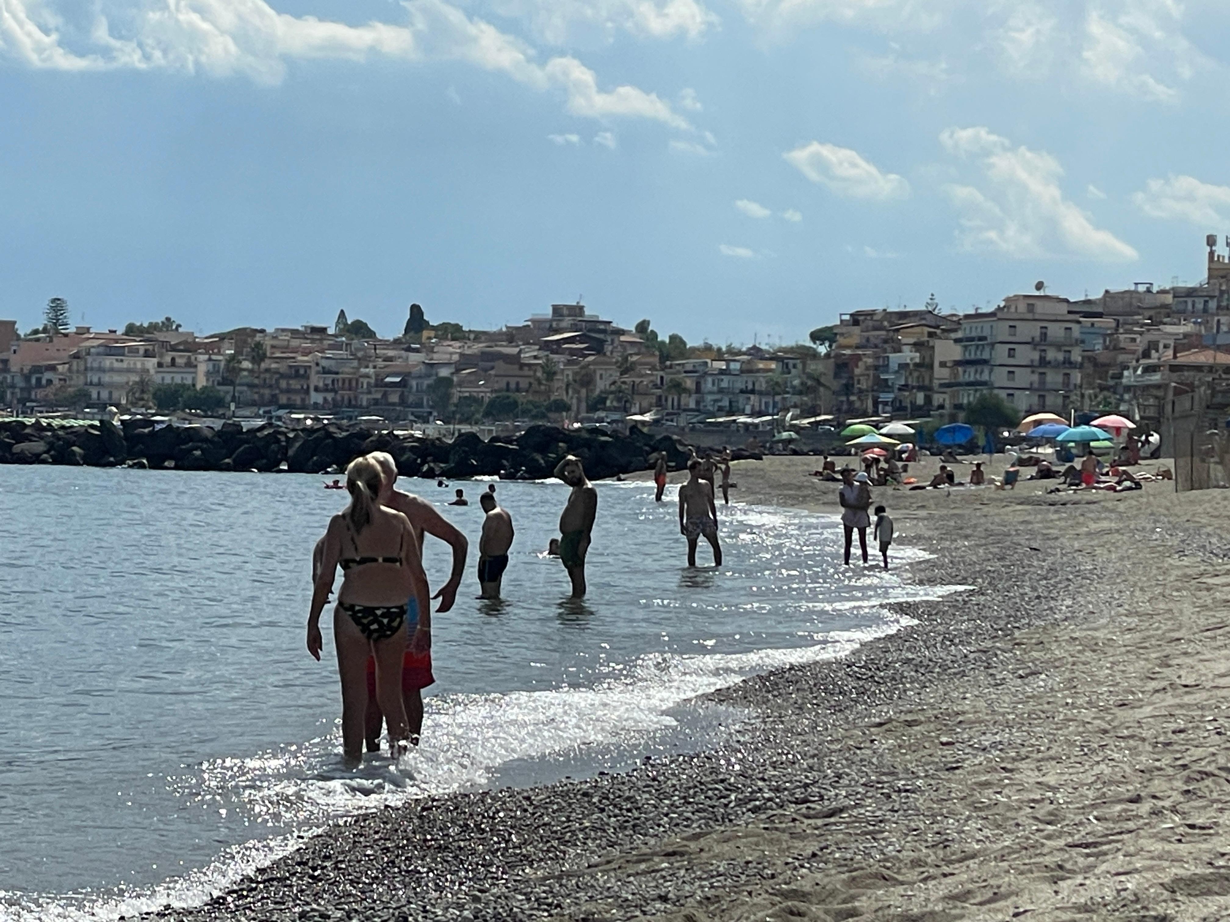 The beach (Lido D’Angelo) directly behind the Hotel Palladio)