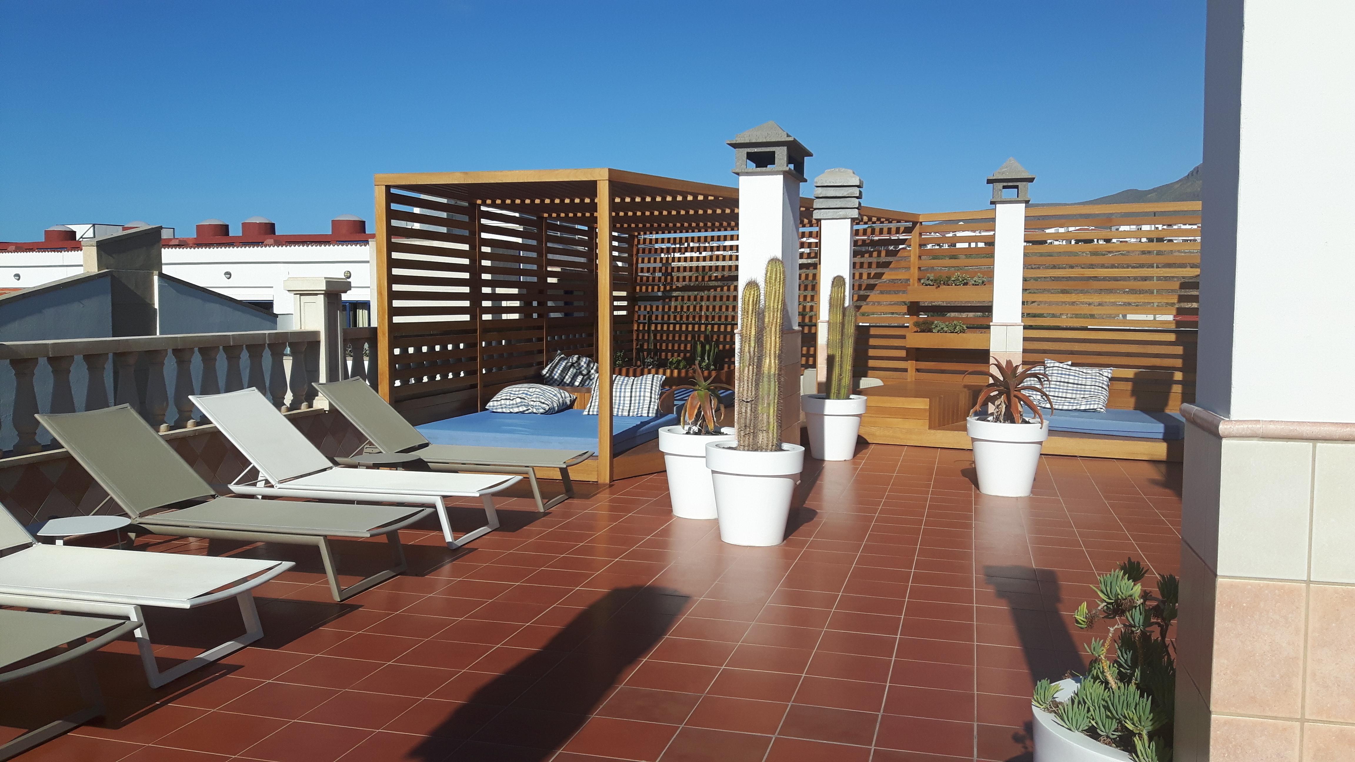 The roof terrace 