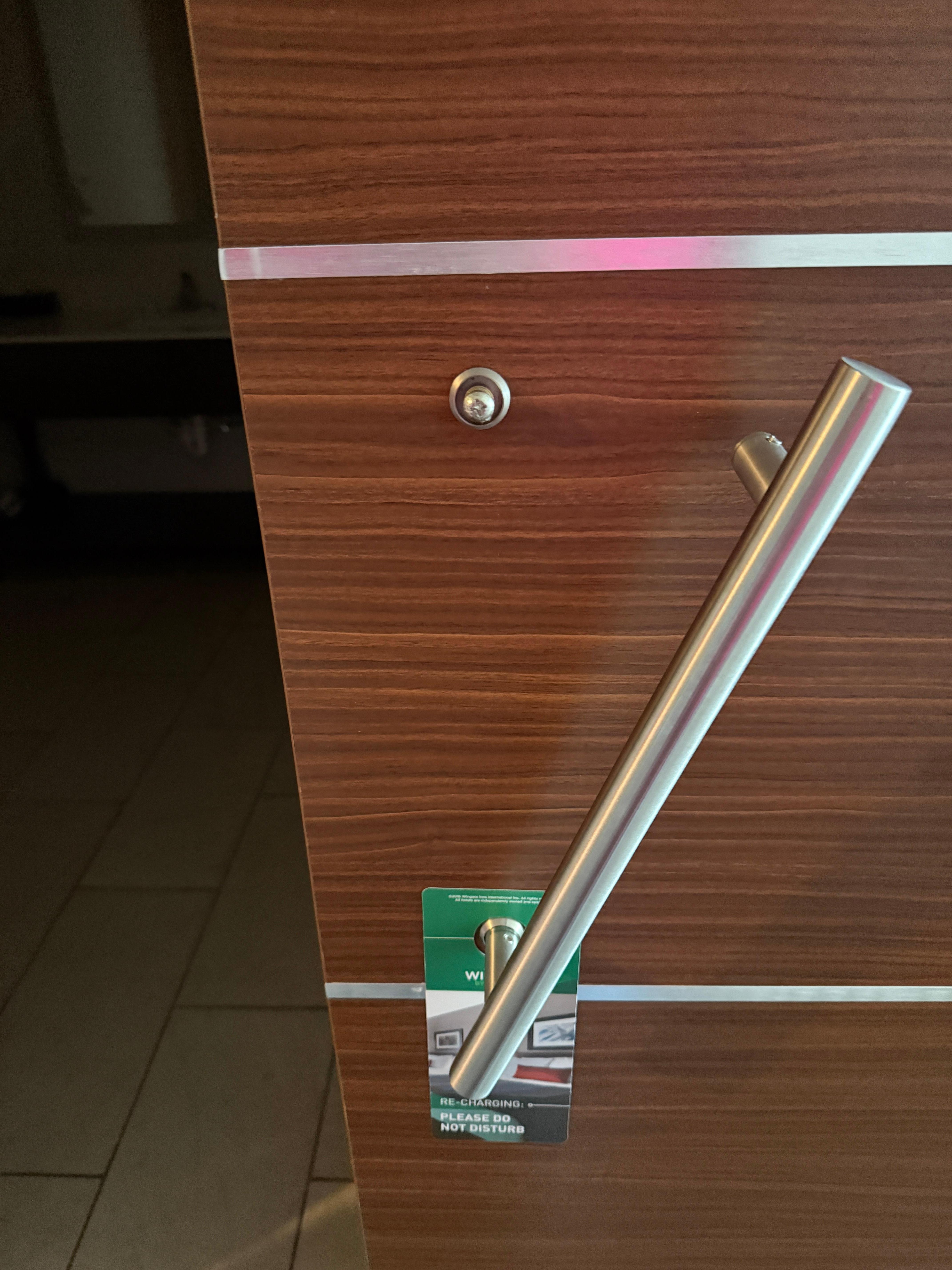 Broken handle to bathroom