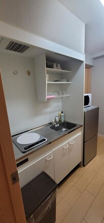 Kitchen full photo (thats all of it. Its a very narrow walkthrough kitchen)