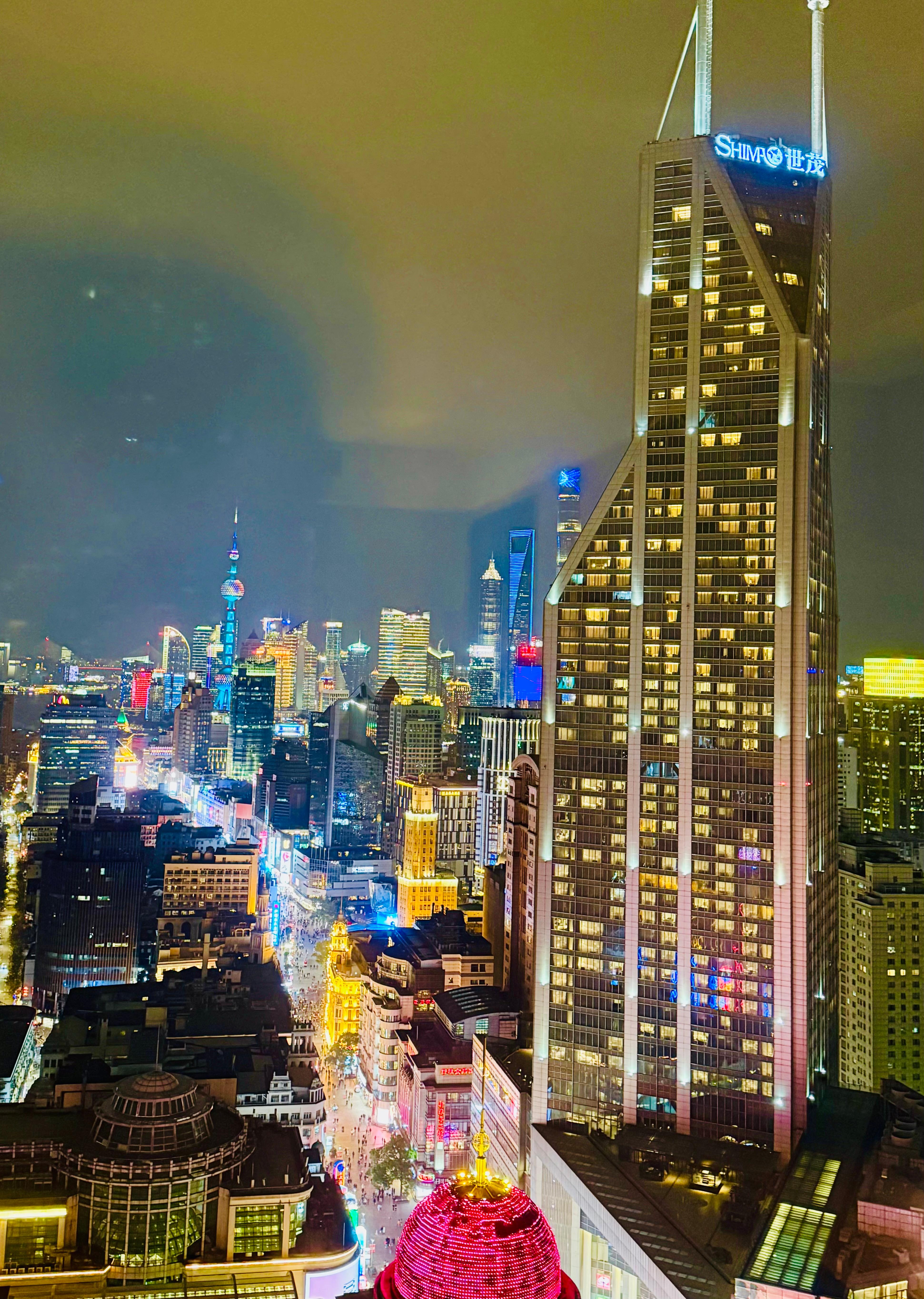 Shanghai street view from hotel window