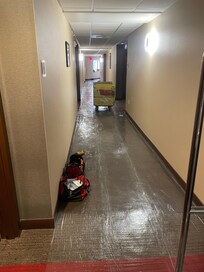 Corredor em obra