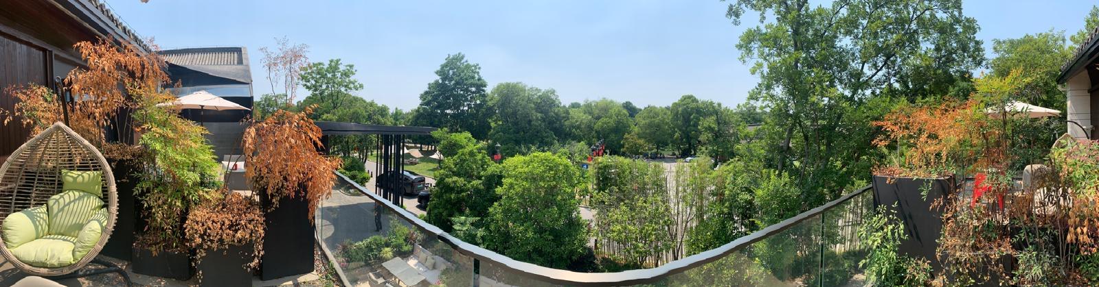 Panoramic view from the balcony of our room 