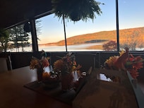 View of the lake in the fall months.