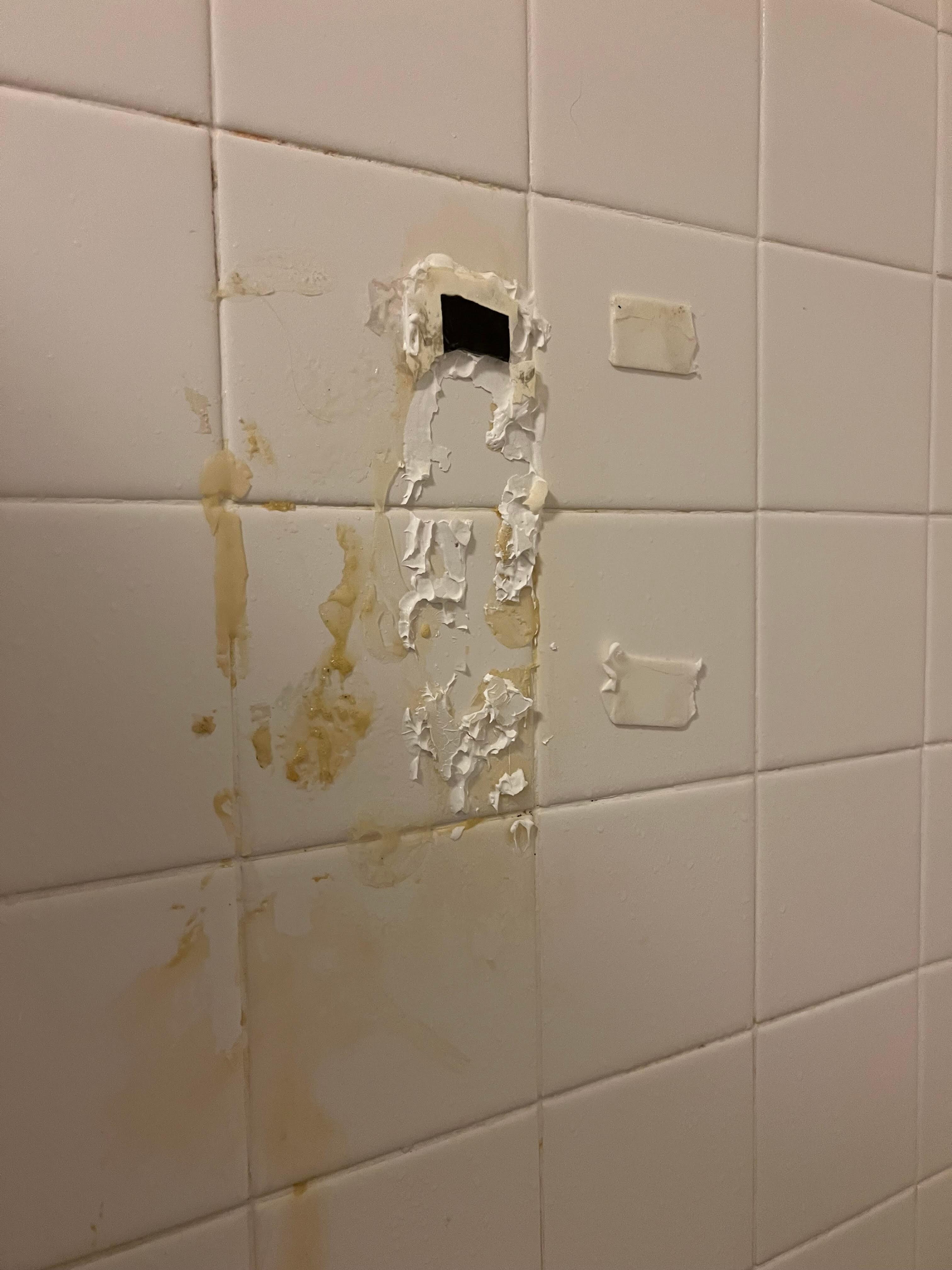 Picture of the wall inside the shower