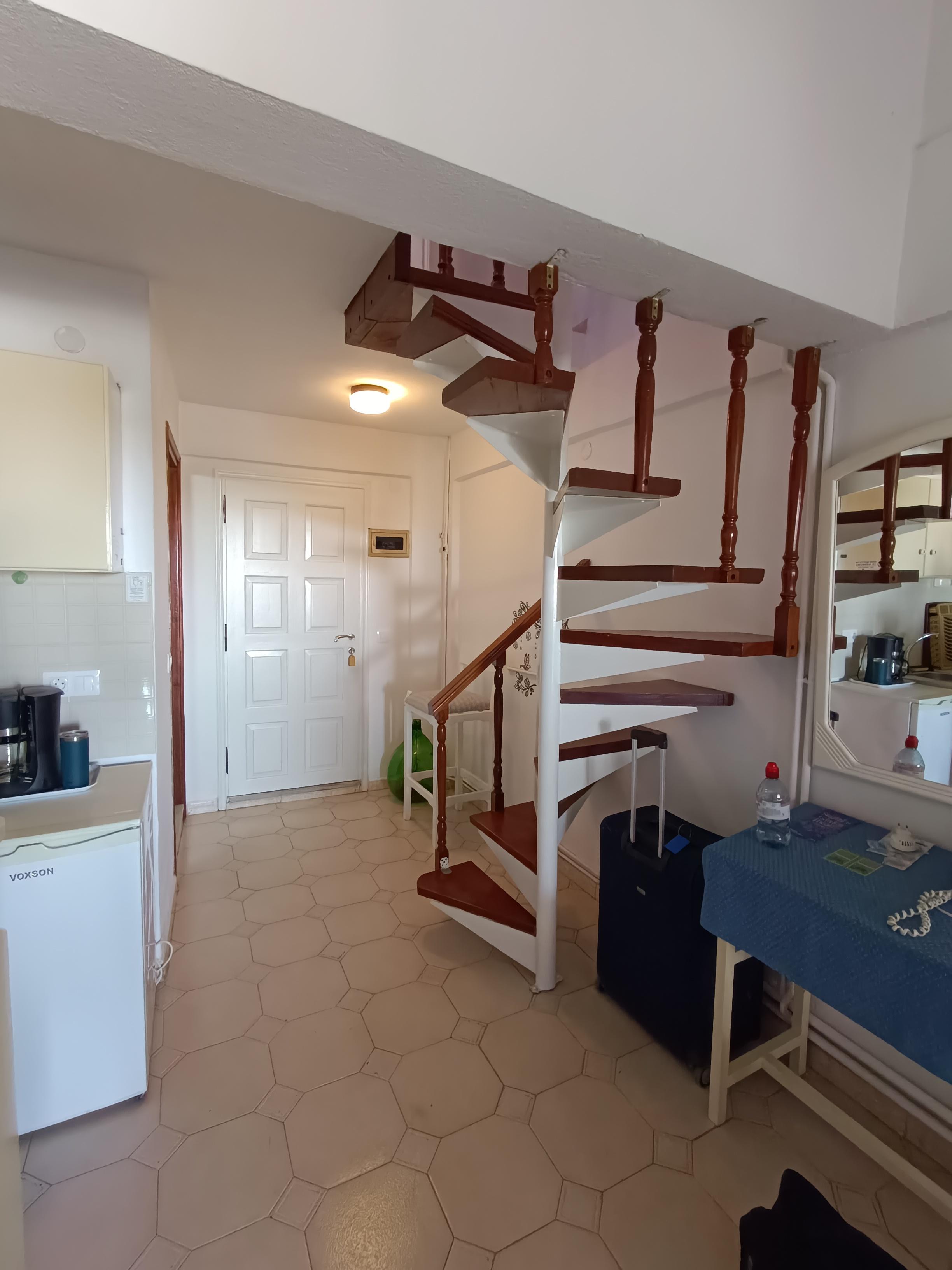 Living room with kitchen area