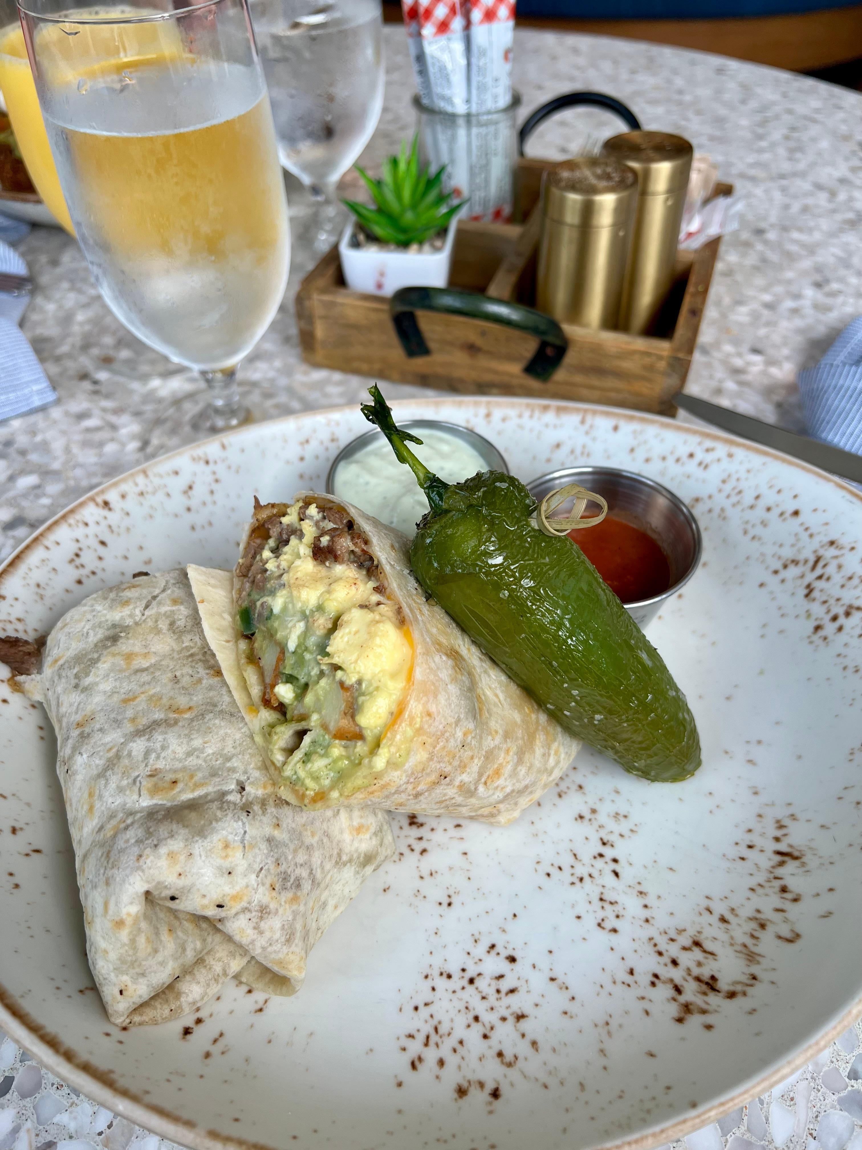Burrito from Nash restaurant