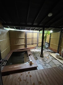 露天風呂つきの部屋の温泉