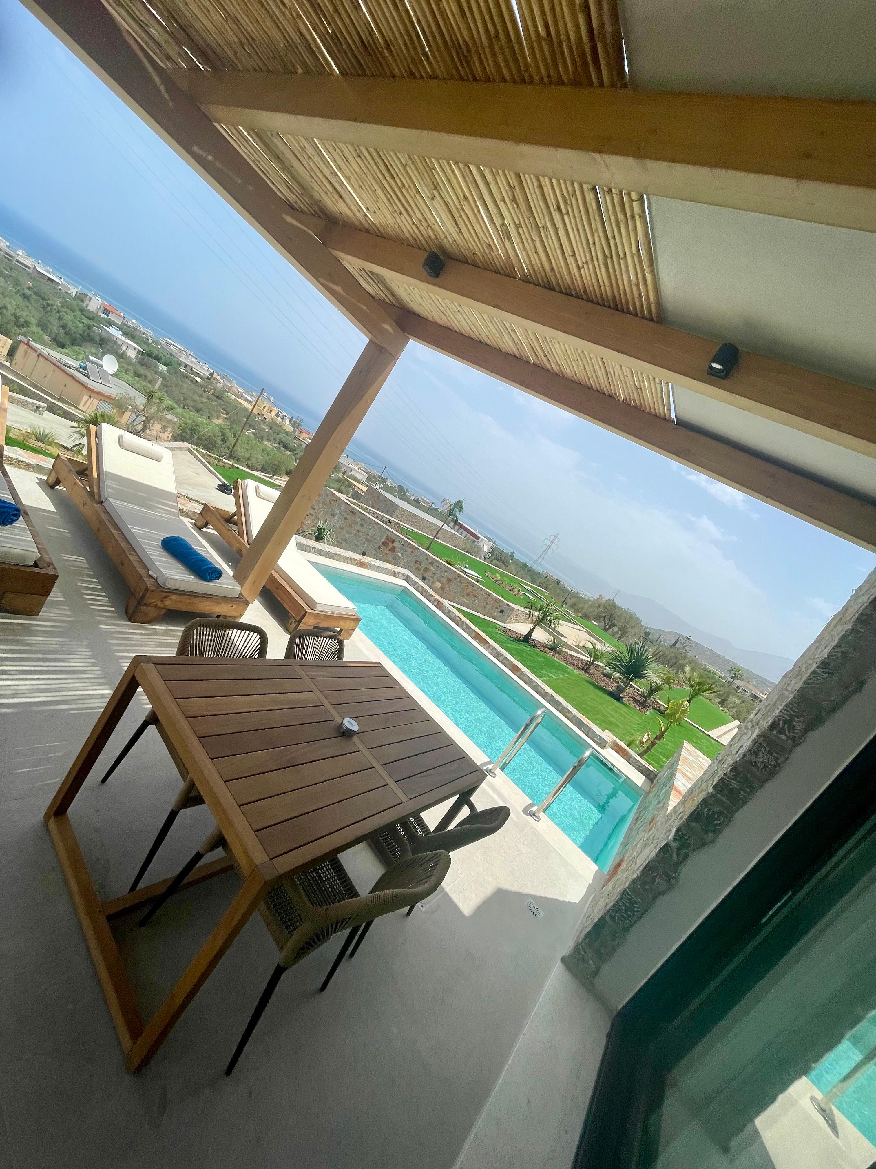 Balcony view of pool