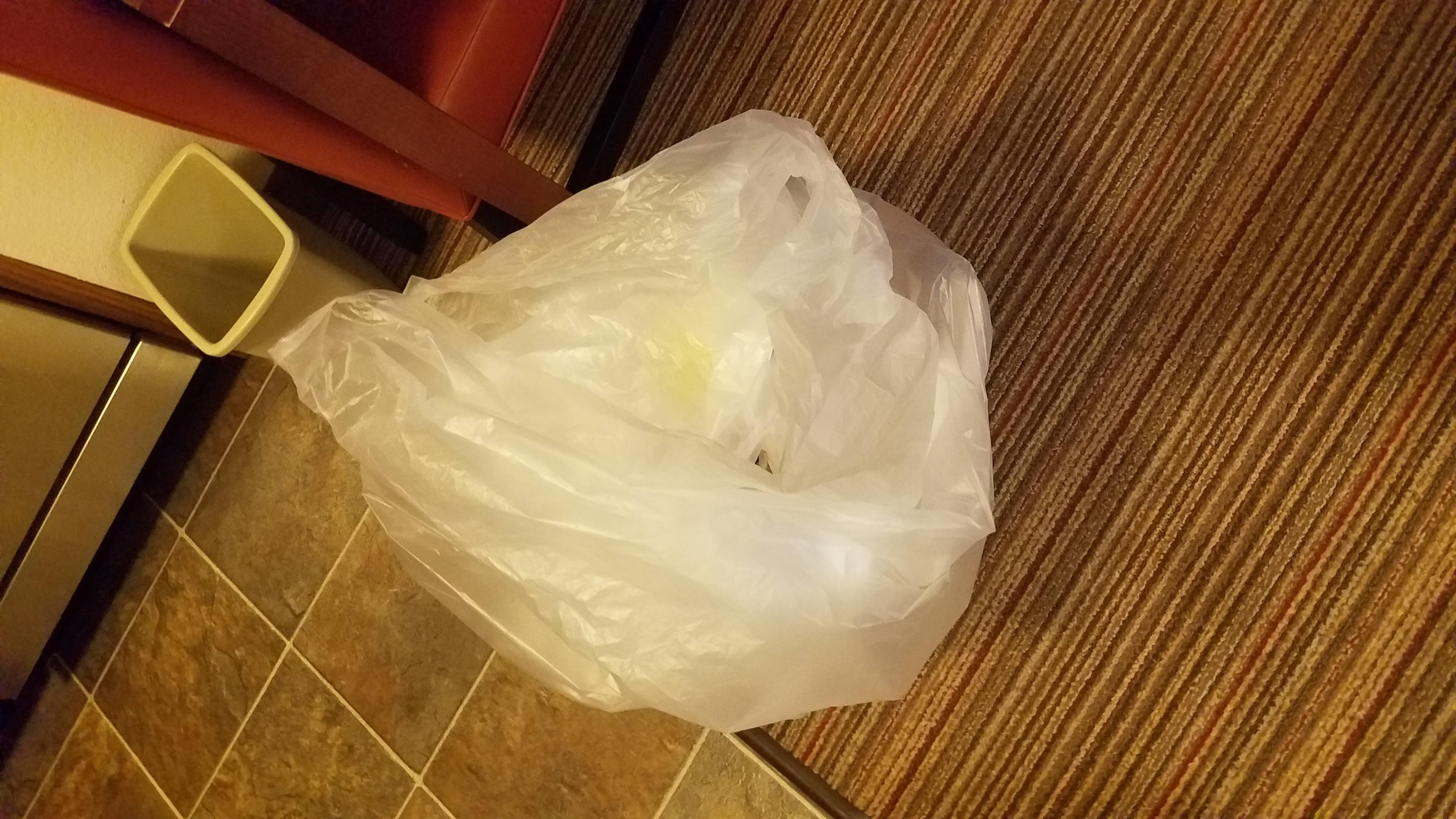 The bag they gave me to empty my own trash