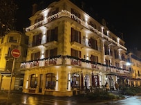 Vue de nuit décoration de Noël