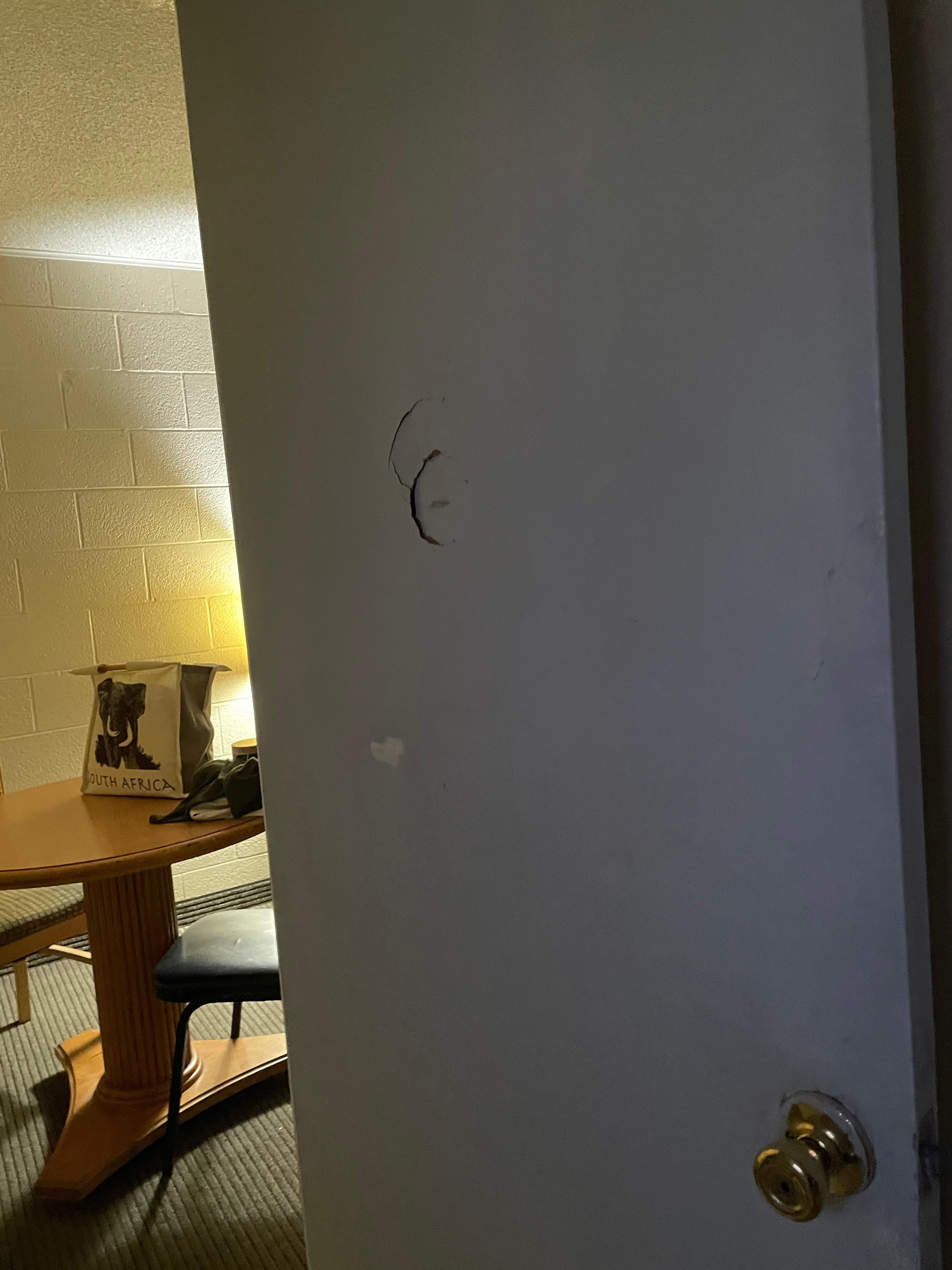 Hole in bathroom door