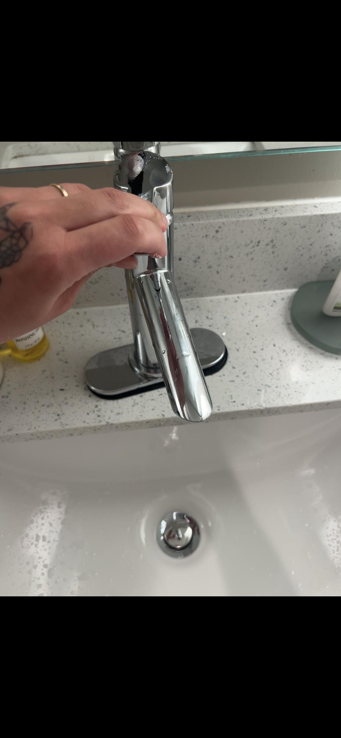 Wouldn’t allow me to add video, but you could physically move the spigot left tonight with boiling temperatures - not the base is in different positions each picture