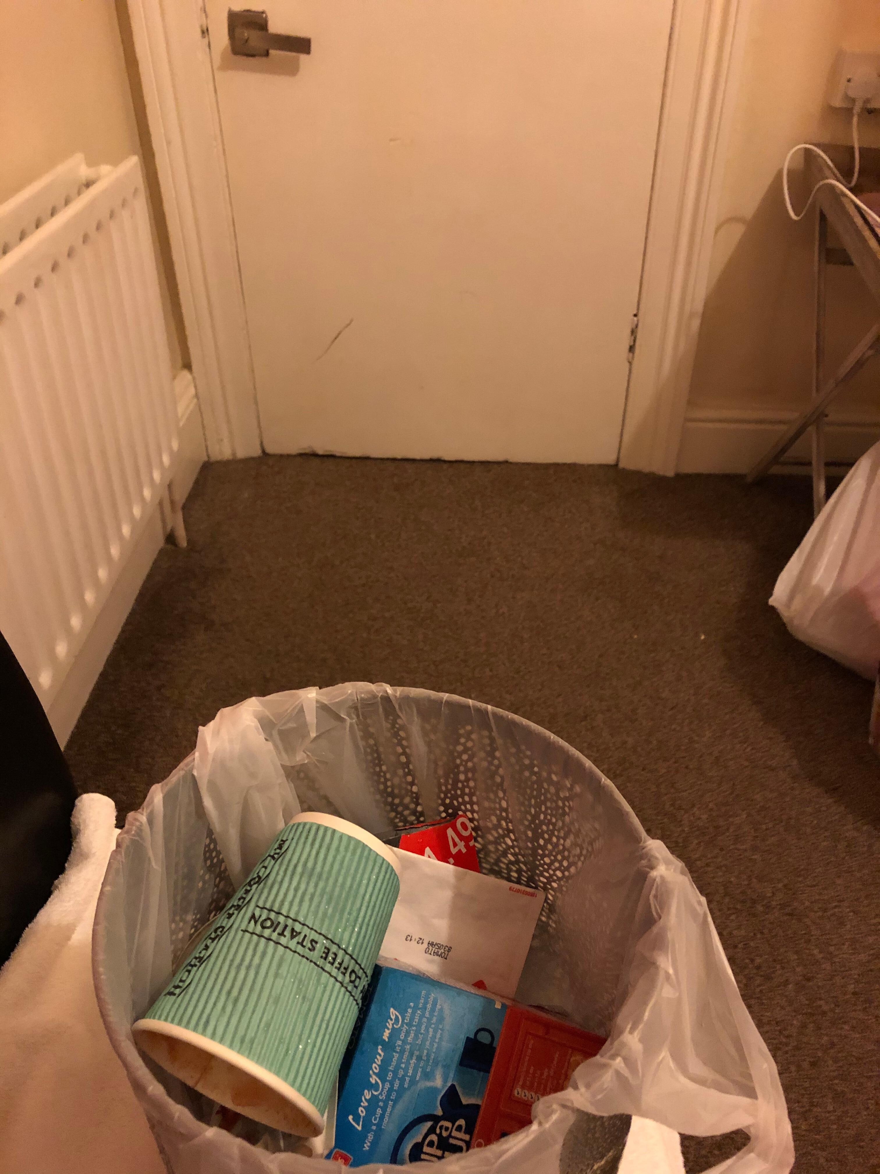 Had to put the rubbish to collect the water