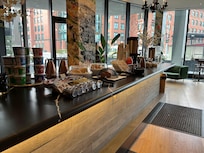 Photos of breakfast service on the website are misleading. If you love carbohydrate and don’t eat protein or drink any juice, this breakfast is for you.