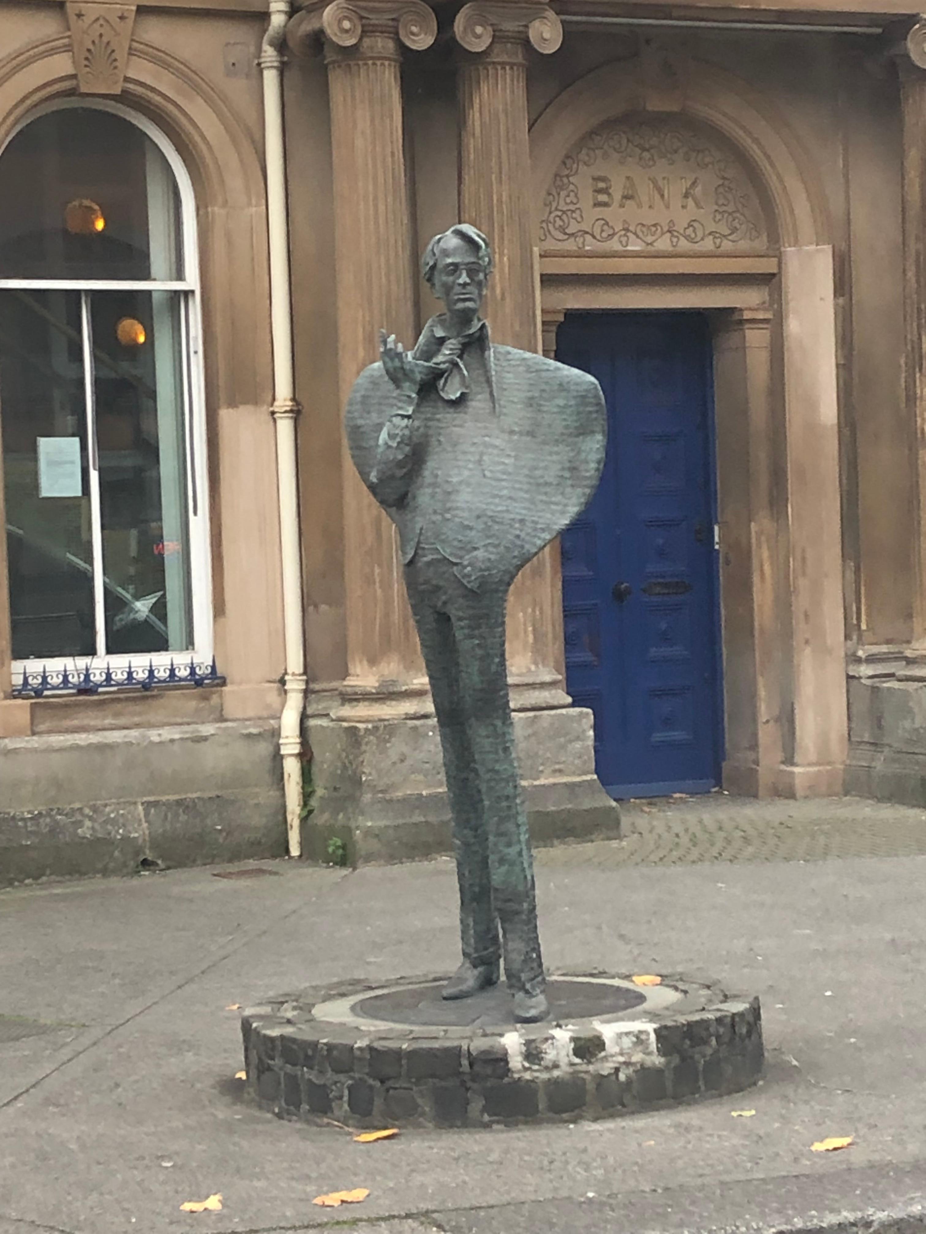 WB’s statue is covered with poems