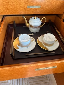 Tea set in room
