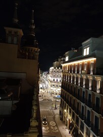 Blick von der Dachterrasse mit Blick auf den Plaza del Sol