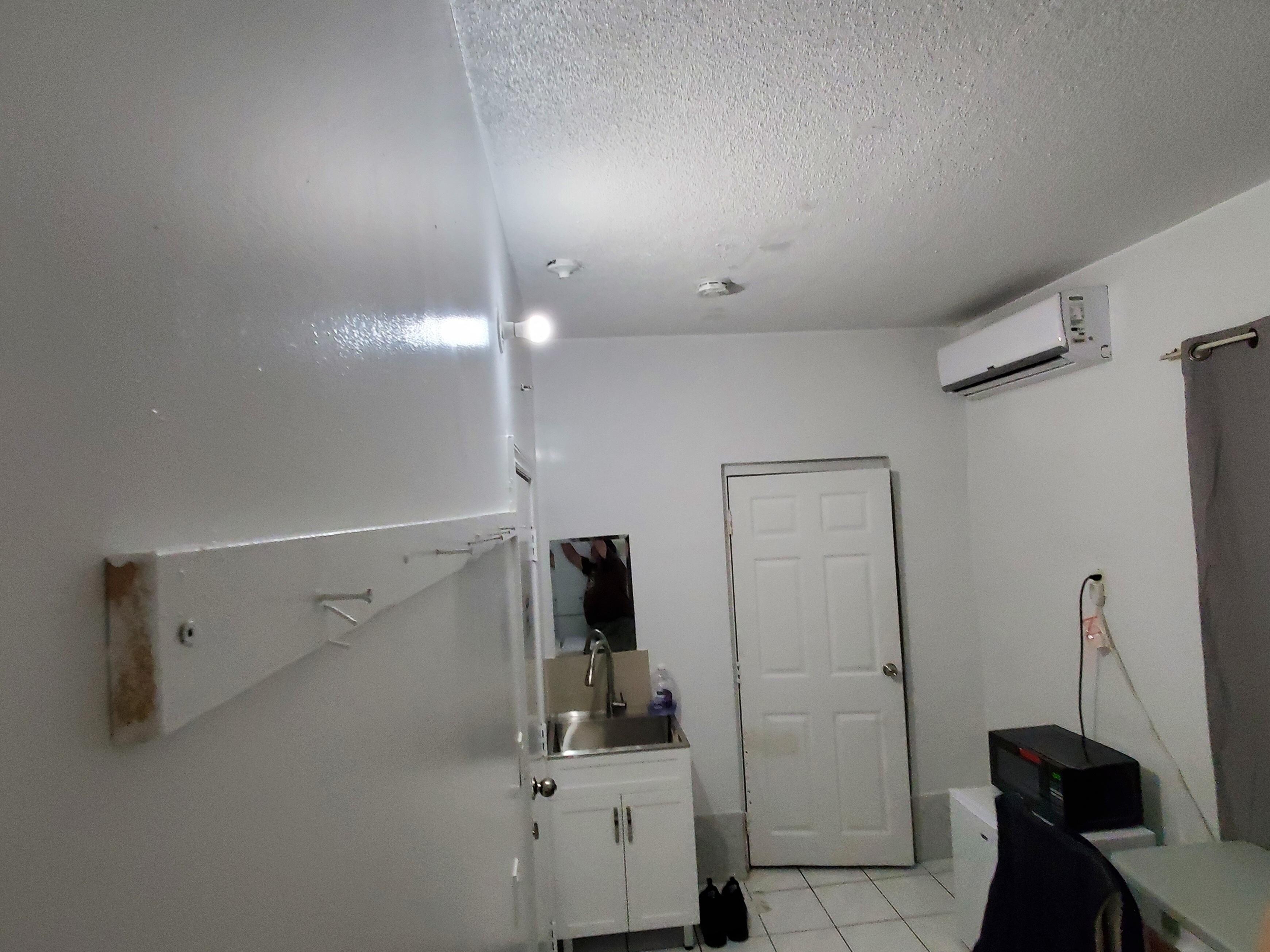 Sink, microwave and fridge