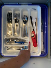 Hair found in the utensil drawer