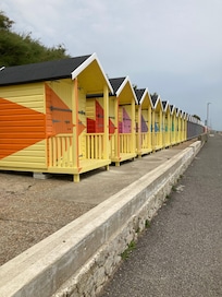 Beach huts at Folkestone