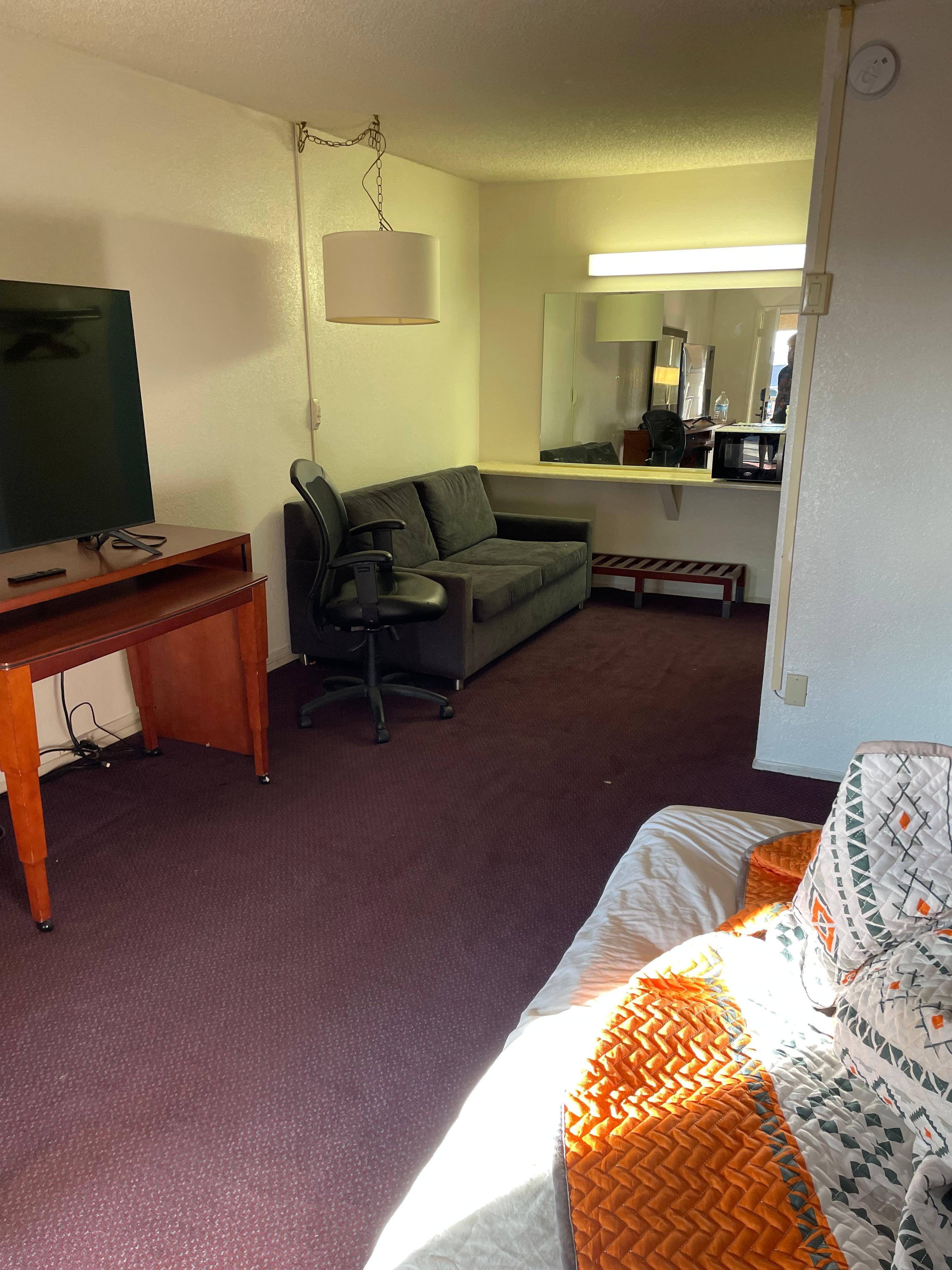 Large room, miss matched, needs work. 