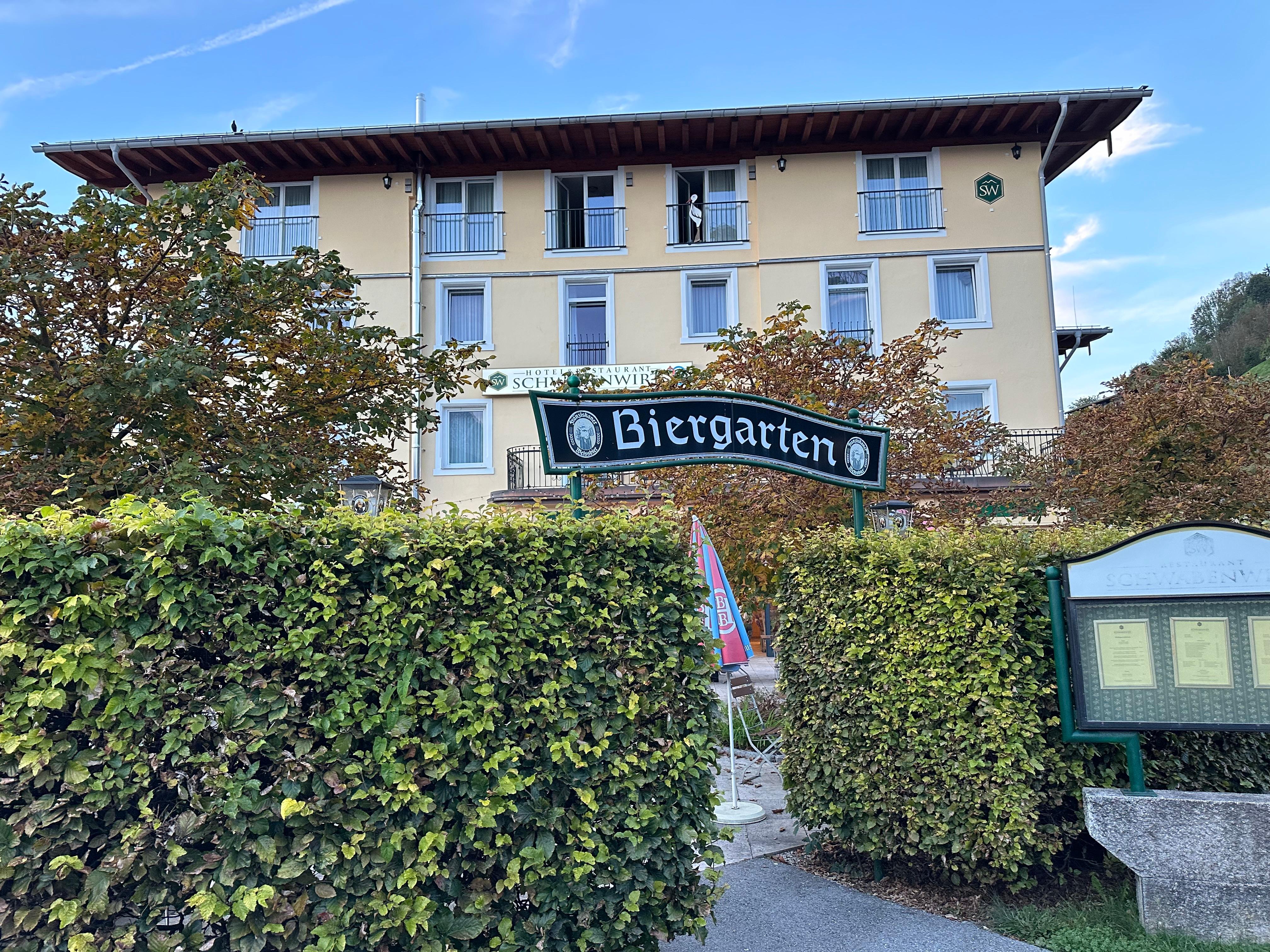 The Biergarten! Attached to the hotel.