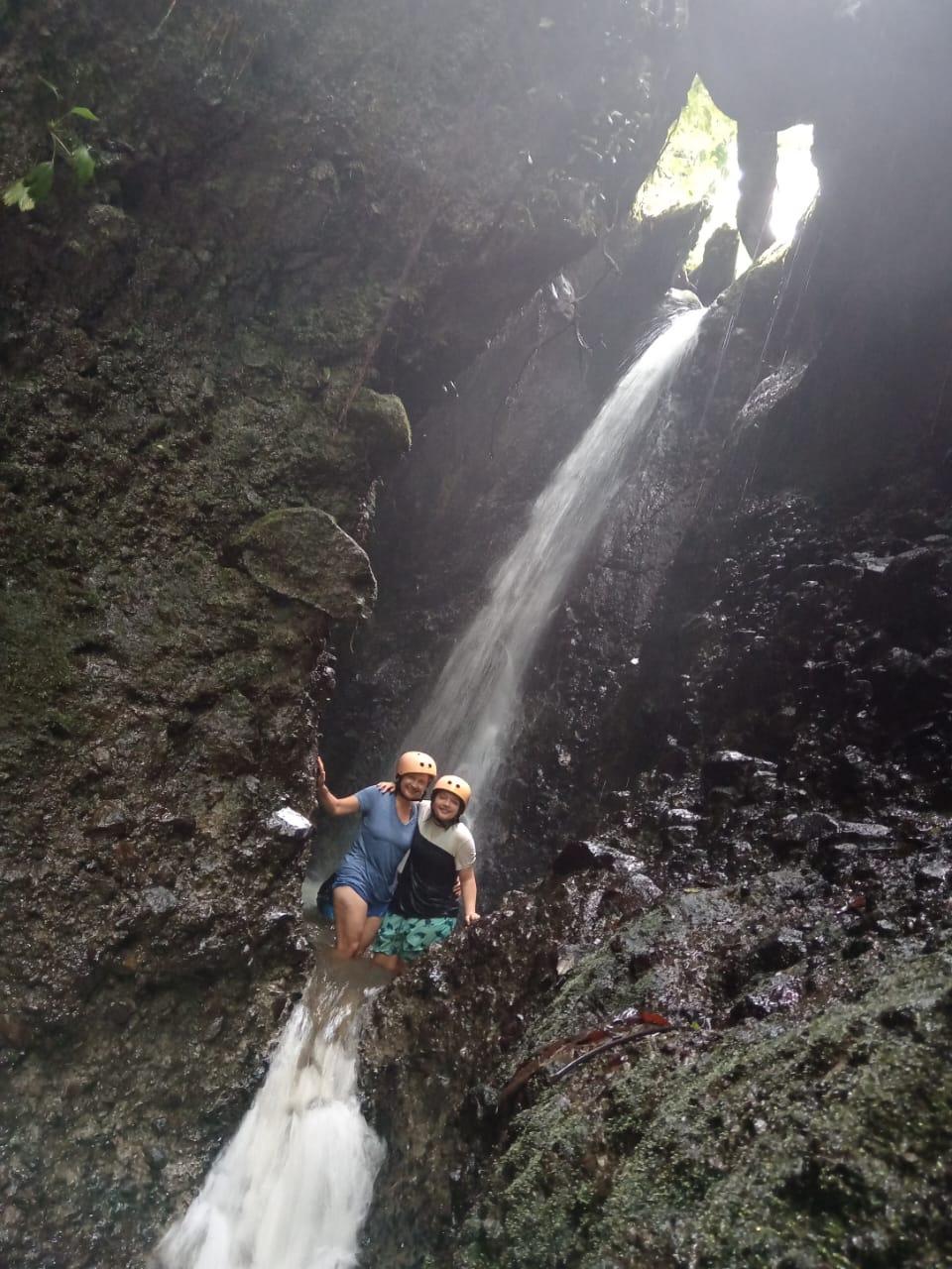 Waterfal experience during hotel's Adventure Tour. Hotel has a network of hiking trails on its property