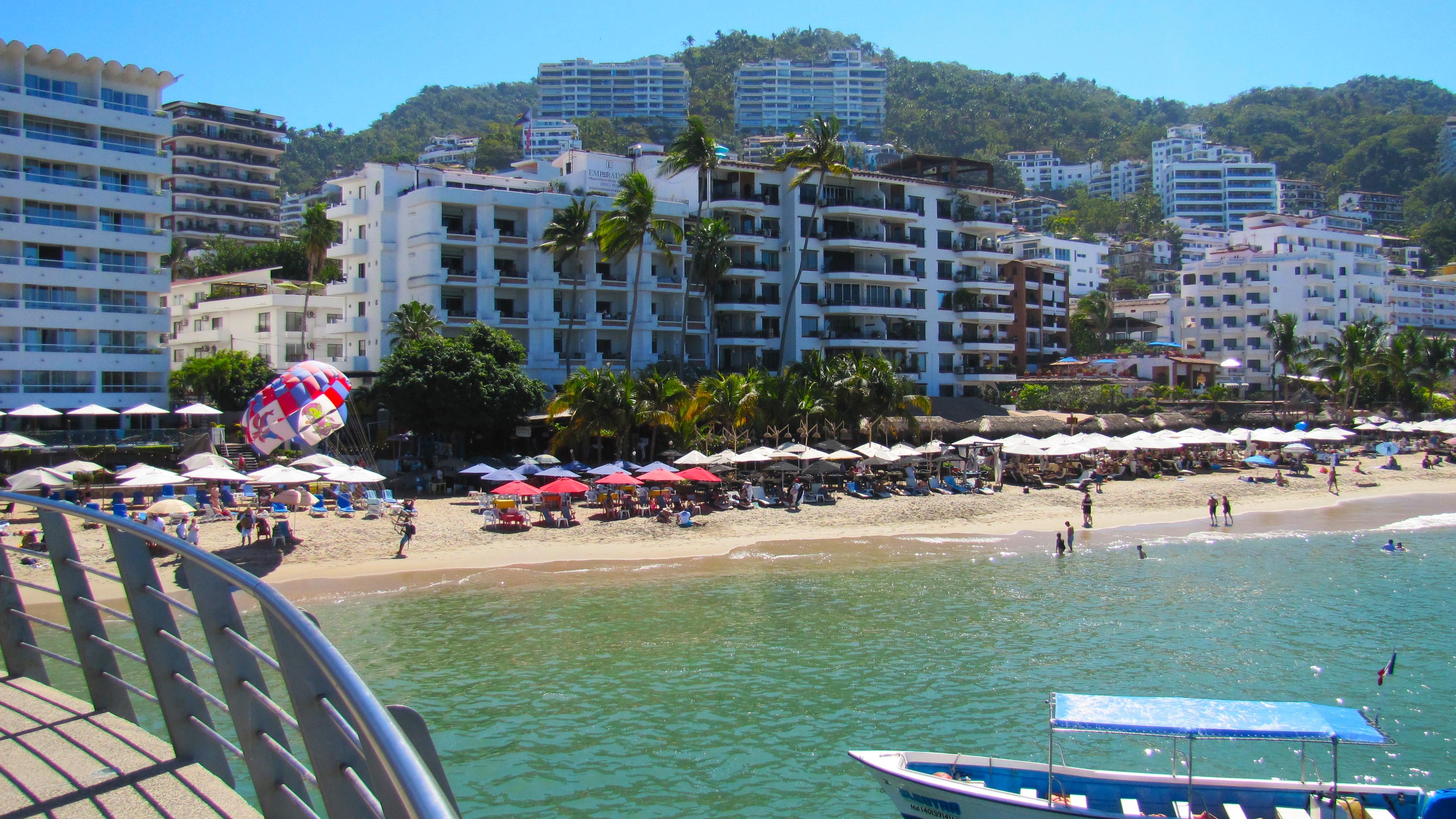 VIEW OF EMPERADOR HOTEL FROM PIER