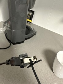 Coffee machine you have to remove the tags from, plug in and rinse for use...