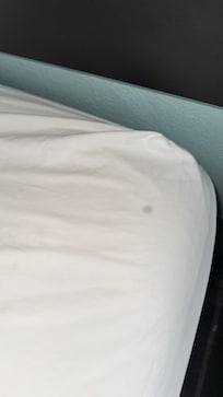 Spot on sheet, its oily