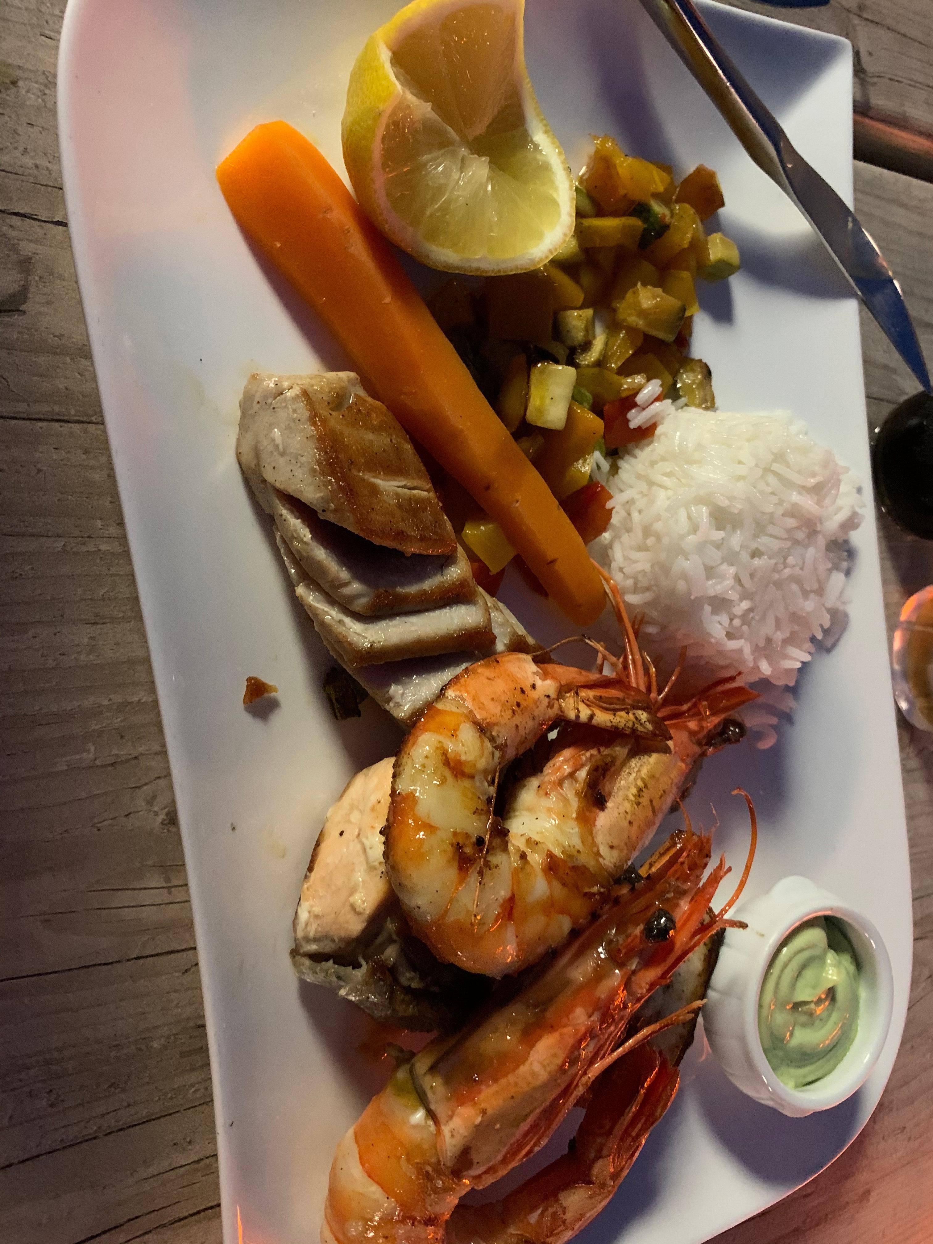 Seafood plate