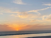 Por do sol visto do último andar do hotel