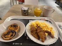 Alguns itens de minha preferência no café da manhã (pequeno almoço)