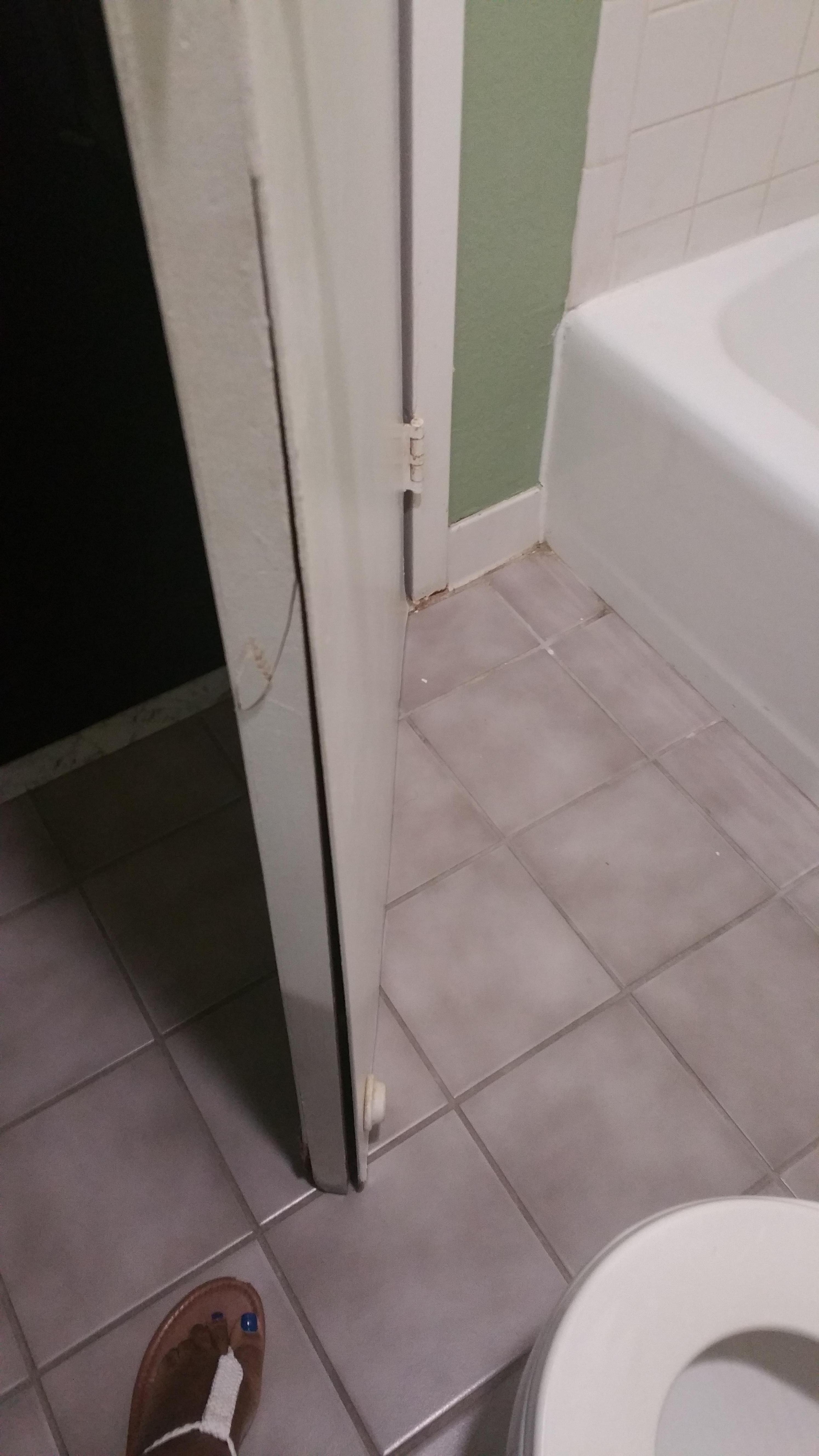 Chipped dresser in room