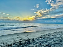Sunset out front of 1 bedroom Beach Villa