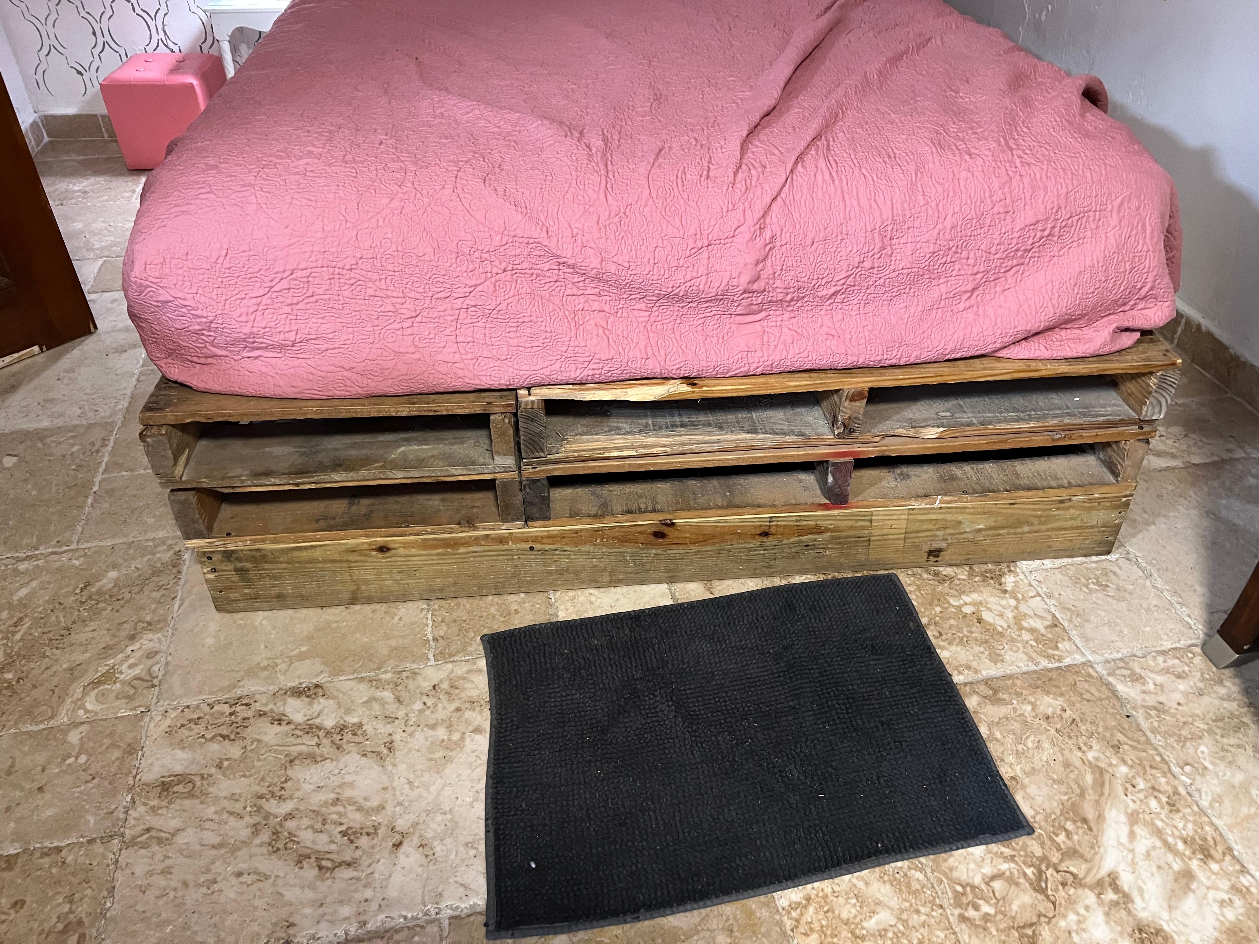 Bed on pallets