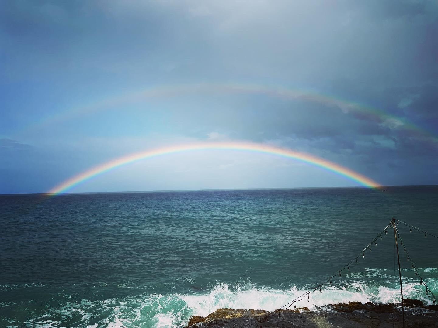 Departure morning rainbow
