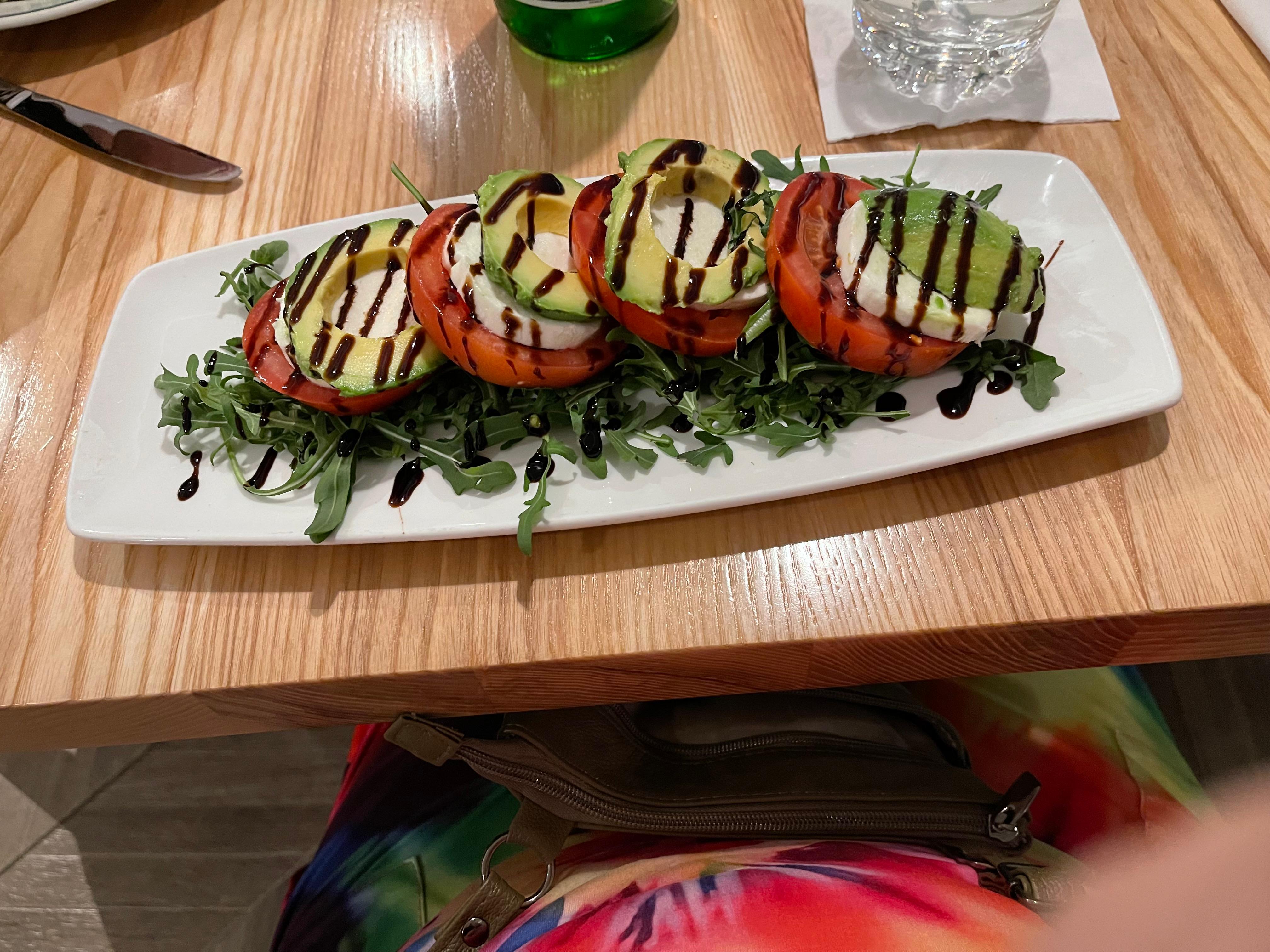 Caprese yummy. Food at the Daily grill in their restaurant at The Westin at LAX.