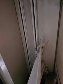 this is how far the one curtain goes to and will not reach the other side