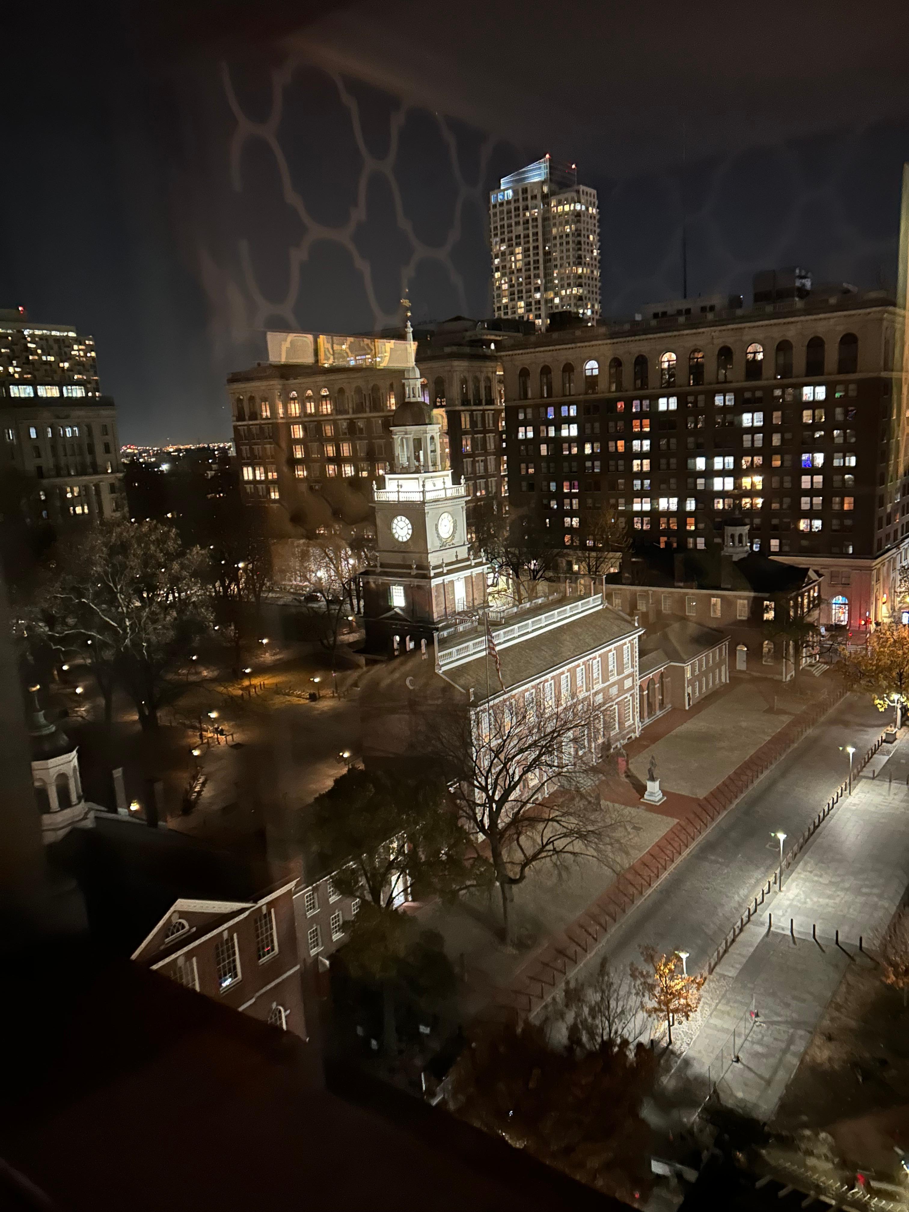 View of Independence Hall from our room